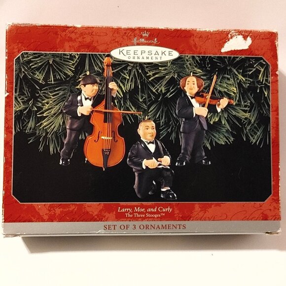 HALLMARK Keepsake Ornament The Three Stooges Larry, Moe, and Curly SET/ 3 1998 - Picture 2 of 10